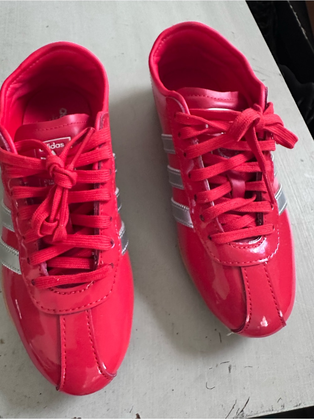 adidas Tokyo special edition Women's Red Sneakers with Silver Stripes
